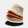 Miniatyrbillede 4 af 4: Reversibel Cordfløjl Bucket Hat Unisex Bomuldsvævet Canvas Solhat til Fiskeri, Hvid