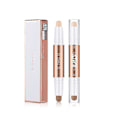 Miniatyrbillede 3 af 5: O.two.o 3D dobbelthoved makeup highlighter V-face concealer contouring bronzers highlighters pen kosmetisk makeup contour stick beige cool brown