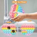 Miniatyrbild 5 av 5: Pop Fidget Plånbok för Flickor, Fidget Leksaker Väska Push Bubble Popper Handväska Axelremsväska för Flickor Kvinnor, Stressavlastande Fidgets Skolmaterial för Studenter