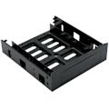 Miniatyrbillede 1 af 5: 5,25 tommer CD-ROM plads til 3,5 tommer 2,5 tommer SATA HDD mobil rack beslag kabinet sort til pc