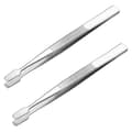 2 stämpeltänger för frimärkssamling, filateli, samlare (silver)