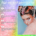 Pikkukuva 2 / 4: Jaysuing Glitter Sequins Gel Natural Three-Dimensional Body High-Gloss Sequins Party Carnival Multi-Color Optional - Purple 50G -3637166370141