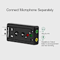Miniatyrbillede 4 af 5: 2-pak 7.1 Lydkort Usb Lydkort Eksternt Lydkort Drevfrit Uafhængigt Lydkort Computer Headset Tilbehør