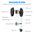 Miniatyrbild 3 av 5: VR-kabelhanteringssystem Takrulle för Oculus Quest 2/Rift Link-kabel VR