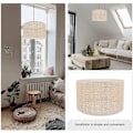 Miniatyrbild 5 av 5: Trumlampa Skärm Tak Burlap Lampskärmar Medium Lampskärmar Hårdryggad Lampskärm Chandelier Lampskärmar Moderna Lampskärmar Vågskärm