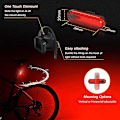 Miniatyrbillede 3 af 4: Super lyse USB genopladelige cykelforlygter og baglygter, 4 lystilstande - 5-trins forlygter + baglygter (et sæt)
