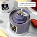 Miniatyrbild 5 av 5: Bärbar Blender / Mixer / Smoothie Maker, 450 ml Mugg, Läckagesäker Lock, Trådlös & Laddningsbar, Krossar Is & Frukt dark purple voltage7.4