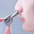 Miniatyrbillede 2 af 5: 1 stk Næsehårs Trimmer Mini Bærbar Rustfrit Stål Næsehårsfjerner Manuel Trim Næse Øre Vibrissa Saks Vaskbar Razor Shaver til Mænd