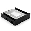 Miniatyrbillede 4 af 5: 5,25 tommer CD-ROM plads til 3,5 tommer 2,5 tommer SATA HDD mobil rack beslag kabinet sort til pc