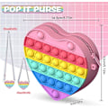 Miniatyrbild 2 av 5: Pop Fidget Plånbok för Flickor, Fidget Leksaker Väska Push Bubble Popper Handväska Axelremsväska för Flickor Kvinnor, Stressavlastande Fidgets Skolmaterial för Studenter