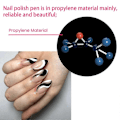 Miniatyrbilde 5 av 5: Neglekunst Graffiti Pen Blomst Bølge Stripe DIY Maling Gel Pen Hurtig Tørkende Gel pink blue green purple