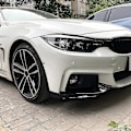 Miniatyrbild 4 av 5: Frontspoiler Diffusor Splitter Skyddsväggar Svart för 4-serie F32 F33 F36 2014-2020