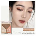 Miniatyrbild 4 av 5: 3-i-1 Highlighter Contour Palette Bronzer Ansiktskontur Shimmer Hög Glans Rouge Illuminator Upplysning Makeup Koreanska Kosmetika