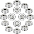 Miniatyrbillede 1 af 5: 16 stk 3D-printer Polycarbonat-remskive 3D-printerhjul 625zz Remskive Lineær Leje til Cr10, 3,an