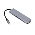 Miniatyrbild 4 av 5: Usb3.1 Typ Usb-c Till Hdtv+rj45 6-i-1 Dockningsstation För Dockningsstation Hub Typ C Adapter