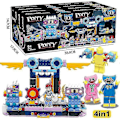 Miniatyrbillede 3 af 4: 4 i 1 Sæt Poppy Play Time Minifigurer Legetøj Huggy Wuggy Byggeklodser