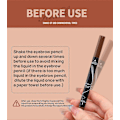 Miniatyrbild 2 av 5: Hellokiss Flytande Eyebrow Pen, 2 i 1 Dubbelsidig Naturlig 4-gafflad Spets Flytande Eyebrow black
