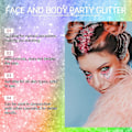 Pikkukuva 2 / 4: Jaysuing Glitter Sequins Gel Natural Three-Dimensional Body High-Gloss Sequins Party Carnival Multi-Color Optional - Purple 50G -3159308341685