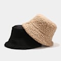 Miniatyrbillede 3 af 4: Reversibel Cordfløjl Bucket Hat Unisex Bomuldsvævet Canvas Solhat til Fiskeri, Hvid