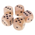 Miniatyrbild 3 av 5: 2x5-pack 3cm Träkuber D6 Sexsidiga prickade tärningar för D&D TRPG Leksak Svart