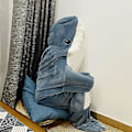 Miniatyrbild 3 av 5: Hajtäcke för Vuxna, Hajtäcke Hoodie, Haj Onesie Täcke, Hajtäcke Super Mjukt Mysigt Flanell Hoodie Sovsäck l - 66.9 inch long