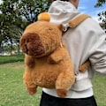 Miniatyrbild 2 av 5: Kapibara Plysch Ryggsäck Kawaii Mode Plushie Dock Fur Väska Barnväska Axelväska Mini Ryggsäck cpbla dan jian bao