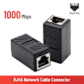 Pikkukuva 4 / 5: RJ45 LAN Naaras-Naaras Liitin RJ45 Ethernet-kaapeli Cat6 6A Cat5 5e Verkko LAN-sovitin Internet-liitin Jatke Laajennusmuunnin