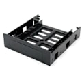 Miniatyrbillede 5 af 5: 5,25 tommer CD-ROM plads til 3,5 tommer 2,5 tommer SATA HDD mobil rack beslag kabinet sort til pc
