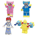 Miniatyrbillede 4 af 4: 4 i 1 Sæt Poppy Play Time Minifigurer Legetøj Huggy Wuggy Byggeklodser