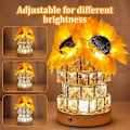 Miniatyrbilde 2 av 5: Solsikke Blomsterlampe, 3 Farge-demping Lite Nattelys, USB Oppladbar plug in models