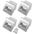 Miniatyrbillede 1 af 5: 4 stk. Trappelys LED 3w LED Forsænket Væglampe Fodlys Trin Indendørs Baggrundsbelysning Natlys