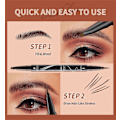Miniatyrbild 3 av 5: Hellokiss Flytande Eyebrow Pen, 2 i 1 Dubbelsidig Naturlig 4-gafflad Spets Flytande Eyebrow dark brown