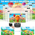Pikkukuva 5 / 5: Mini Projektio Näyttö 180P 4K Kannettava Langallinen Projektor Kotiteatteri Lasten Lahja Kino Video Älykäs HD TV Elokuva Media Player IOS Androidille