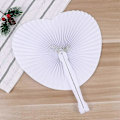 Miniatyrbilde 1 av 2: 12 stk Hjerteformede Papirvifter Folding Fan Håndholdt Hjerte Vifter Papir Hvit Bryllupsvifte