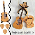 Miniatyrbild 2 av 5: Emboadlie Trä Akustisk Gitarr Plocklåda, Trä Akustisk Gitarr Plocklåda