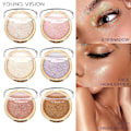 Miniatyrbilde 2 av 5: Glitter Shiny Makeup Powder Highlight Blush Plate Shimmer High Gloss Contouring Palette Fine Smooth Powder Brightening Skin Tone 05 highlight