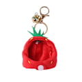 Miniatyrbillede 1 af 5: 10cm Kapibara Plys Nøglering Sød Taske Vedhæng Simulation Kapibara Anime Plys Legetøj Fyldte Dyr Dukke Børnegave Legetøj mini strawberry hat