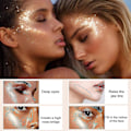 Miniatyrbillede 1 af 2: Jaysuing High Light Pat Pudder Fairy Pat Pudder Hele Kroppen Lysnende Naturlig Tre-Dimensionel Highlight Elf Pudder Glitter Pudder BF | Pink(9g) | 8
