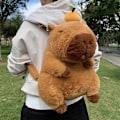 Miniatyrbild 1 av 5: Kapibara Plysch Ryggsäck Kawaii Mode Plushie Dock Fur Väska Barnväska Axelväska Mini Ryggsäck cpbla backpack