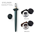 Miniatyrbilde 3 av 5: 1 sett gjenbrukbar silikon eyeliner børste med en børstehode enkel ingen-hopp eyeliner gel eyeliner børste skjelvende hender nybegynner kosmetikk 1pc black eyeliner