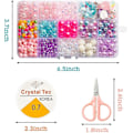 Miniatyrbillede 2 af 5: DIY Perle Smykkefremstillings Sæt Til Børn Piger Med Havfrue SØstjerne Skal Enhjørning Regnbue Sommerfugl Hjerte Perle Charms Perler