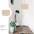 Miniatyrbild 4 av 5: Trumlampa Skärm Tak Burlap Lampskärmar Medium Lampskärmar Hårdryggad Lampskärm Chandelier Lampskärmar Moderna Lampskärmar Vågskärm