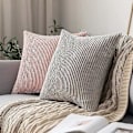 Miniatyrbillede 4 af 5: Sæt med 2 Dekorative Corduroy Pudebetræk Sofa Blød Pudebetræk Til Hjemmet Stue Soveværelse Seng Clic Clac 40x40cm Pink