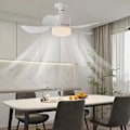 Miniatyrbilde 4 av 5: Moderne LED-takvifte med lys, dimmbar E27, soverom, stue, viftelampe