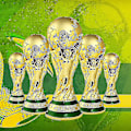 Miniatyrbillede 4 af 4: 2022 VM Fodboldtrofæ Harpiks Replica Trofæ Model Fodbold Fan Souvenir Gave 13cm