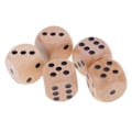 Pikkukuva 1 / 5: 2x5 kpl/setti 3cm Puinen Noppa D6 Kuusipuolinen Pisteellinen Noppa D&D TRPG Leikki Musta