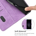 Miniatyrbilde 4 av 5: Samsung Galaxy A41 Etui, PU Lær Lommebok Flip Deksel Magnetisk Lukking Design Kortlommer Stativ Etui purple