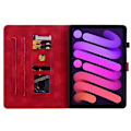 Miniatyrbillede 4 af 5: Præget Læderetui Til iPad mini 6 red