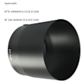 Miniatyrbillede 5 af 5: Et-74b Vendbar Objektivblænde til Canon Rf 100-400mm F5.6-8 & Ef 70-300mm F/4-5.6 Objektiv til Canon R Rp Ra R5 R6 R3-hy