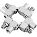 Miniatyrbild 2 av 4: 4 st Swivel Luftledningskopplingar, 360 Grader 1/4'' Tum Luft Adapterverktyg Swivel Kopplingar